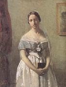 Jean Baptiste Camille  Corot The Bride (mk05) Sweden oil painting artist